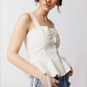 Urban Outfitters Elise Peplum Blouse NWT